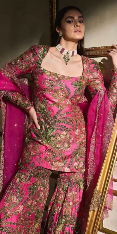 BD 1731 Pink Silk- Faux Georgette Digital Print Salwar Suit Casual, Wedding, Party, Festive, Events Etc.4-6 Working Days@ 1999/-only | Jump Suits, Salwar suit, Designer Suits, Casual Suits, Creative suits, Palazzo Suits, Party Wear Suits, Patiala Suits, Straight Suits