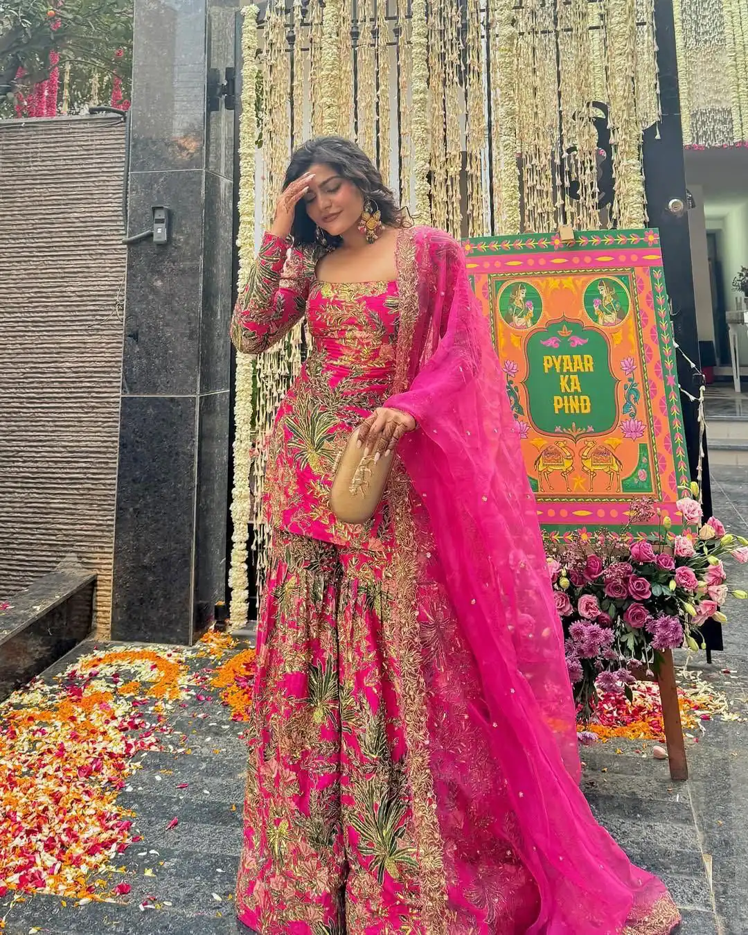 BD 1731 Pink Silk- Faux Georgette Digital Print Salwar Suit Casual, Wedding, Party, Festive, Events Etc.4-6 Working Days@ 1999/-only | Jump Suits, Salwar suit, Designer Suits, Casual Suits, Creative suits, Palazzo Suits, Party Wear Suits, Patiala Suits, Straight Suits