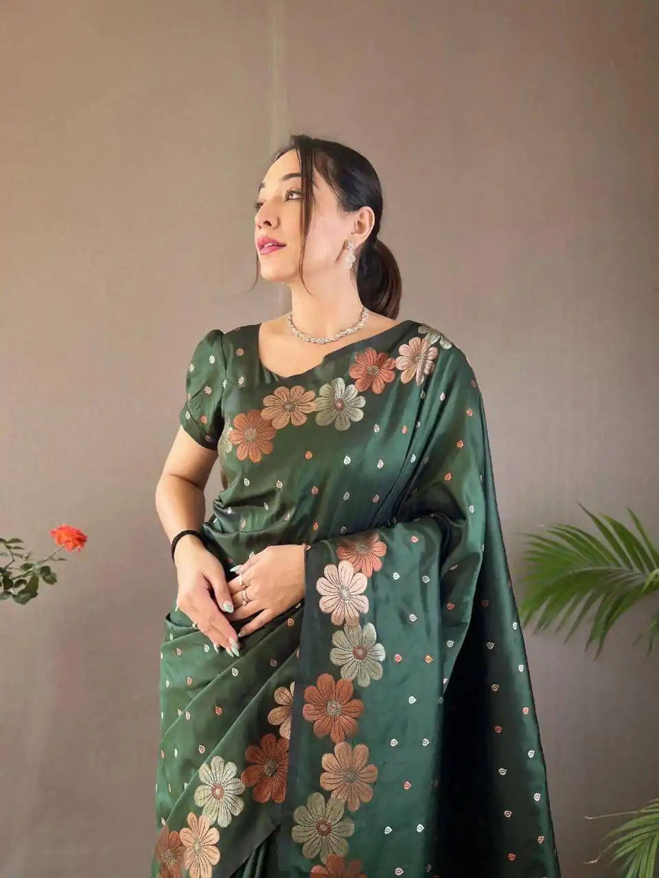 MS 482 Green Color Soft Litchi Silk Kubera Pattu Saree Casual, Wedding, Festive, Events . Expected Delivery  4-6 Working Days @1249/- only                                                                                                                                           | Sarees, Bollywood Sarees, Creative Sarees, Designer Sarees, Embroidered Sarees, Ethnic Saree, Modern Digital sarees, Party Wear Sarees