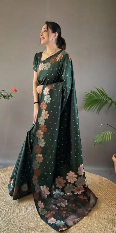 MS 482 Green Color Soft Litchi Silk Kubera Pattu Saree Casual, Wedding, Festive, Events . Expected Delivery  4-6 Working Days @1249/- only                                                                                                                                           | Sarees, Bollywood Sarees, Creative Sarees, Designer Sarees, Embroidered Sarees, Ethnic Saree, Modern Digital sarees, Party Wear Sarees