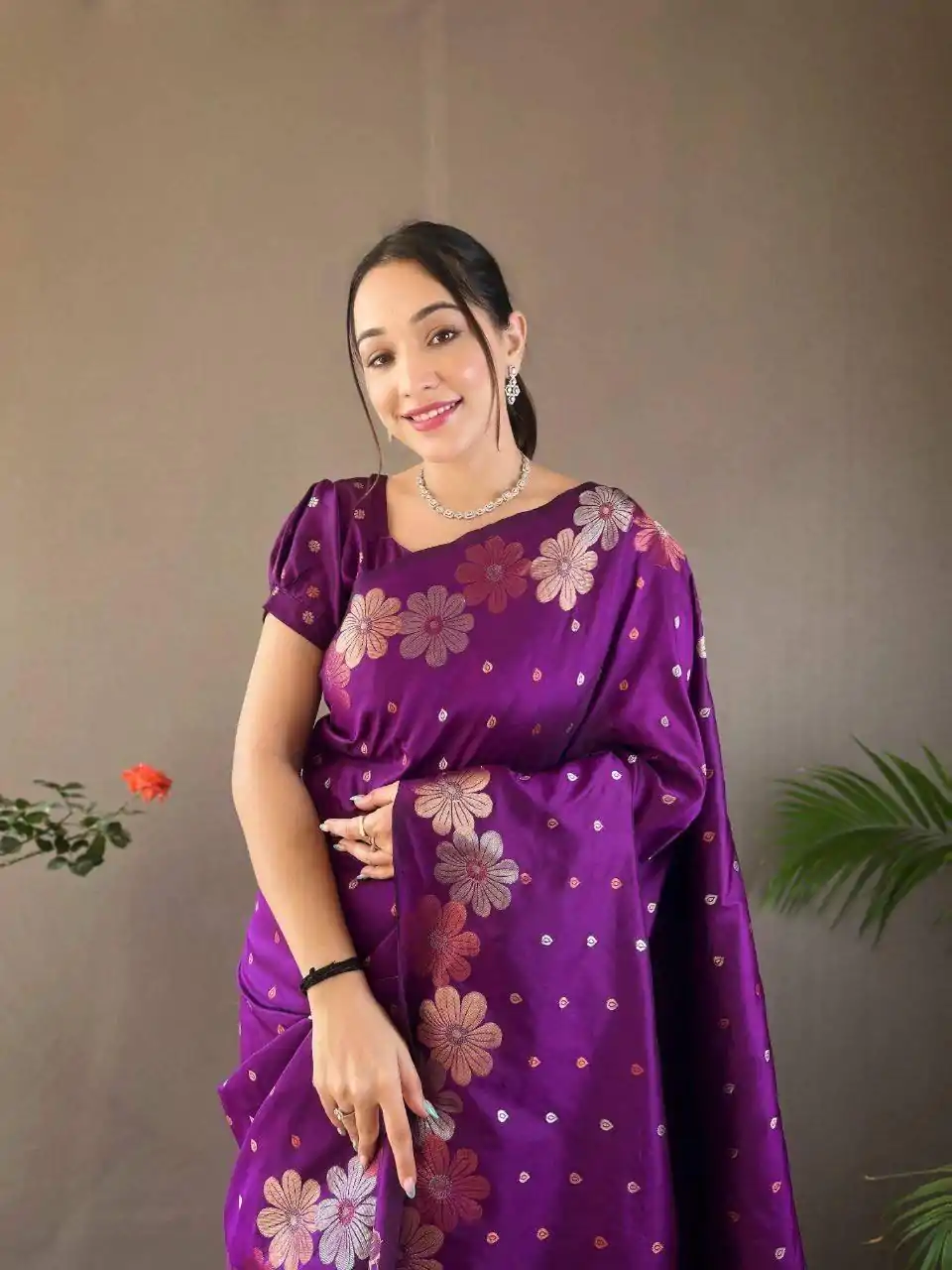MS 482 Violet Color Soft Litchi Silk Kubera Pattu Saree Casual, Wedding, Festive, Events . Expected Delivery  4-6 Working Days @1249/- only                                                                                                                                           | Sarees, Bollywood Sarees, Creative Sarees, Designer Sarees, Embroidered Sarees, Ethnic Saree, Modern Digital sarees, Party Wear Sarees