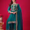 SRK 5242 Blue Faux Georgette Embroidery Sequence Work Salwar Suit  Casual, Wedding, Party, Festive, Events Etc.4-6 Working Days@ 2099/-only | Jump Suits, Salwar suit, Designer Suits, Casual Suits, Creative suits, Palazzo Suits, Party Wear Suits, Patiala Suits, Straight Suits