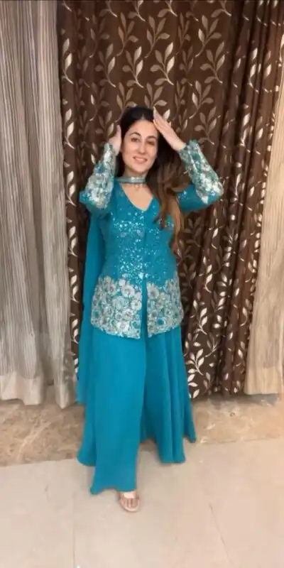 LG 1925 Blue Color georgette Sequence Embroidery Work Salwar Suit Casual, Wedding, Party, Festive, Events Etc.4-6 Working Days@ 1999/-only | Jump Suits, Salwar suit, Designer Suits, Casual Suits, Creative suits, Palazzo Suits, Party Wear Suits, Patiala Suits, Straight Suits