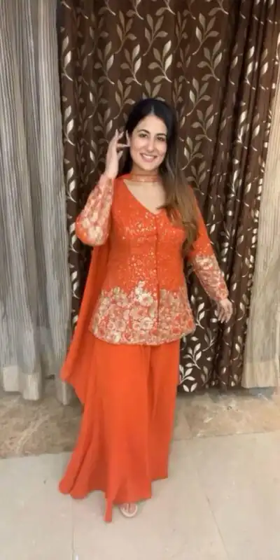LG 1925 Orange Color georgette Sequence Embroidery Work Salwar Suit Casual, Wedding, Party, Festive, Events Etc.4-6 Working Days@ 1999/-only | Jump Suits, Salwar suit, Designer Suits, Casual Suits, Creative suits, Palazzo Suits, Party Wear Suits, Patiala Suits, Straight Suits