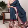 YNF 7022 Navy Blue Color Tussar Silk With Viscose Border Printed Saree Saree Casual, Wedding, Festive, Events . Expected Delivery  4-6 Working Days @1699/-                                                                                                                                            | Sarees, Bollywood Sarees, Creative Sarees, Designer Sarees, Embroidered Sarees, Ethnic Saree, Modern Digital sarees, Party Wear Sarees