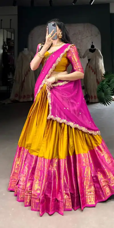 LNB 2032 Mustad Color Narayan Pattu Zari Weaving Work Lehenga Choli Casual, Wedding, Party, Festive, Events Etc.4-6 Working Days@ 1999/-only | Lehenga, Bollywood Lehenga, Creative Lehenga, Designer Lehenga, Embroidered Lehenga, Party Wear Lehenga