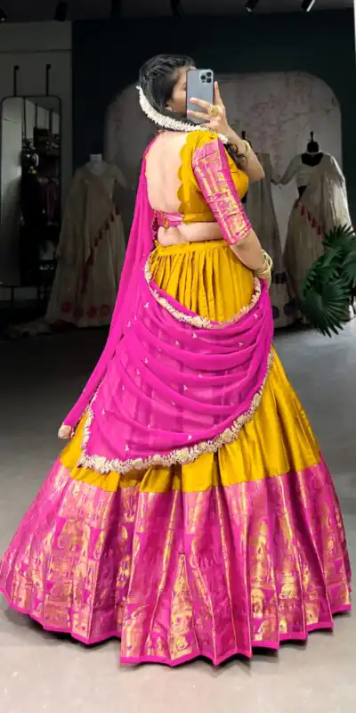 LNB 2032 Mustad Color Narayan Pattu Zari Weaving Work Lehenga Choli Casual, Wedding, Party, Festive, Events Etc.4-6 Working Days@ 1999/-only | Lehenga, Bollywood Lehenga, Creative Lehenga, Designer Lehenga, Embroidered Lehenga, Party Wear Lehenga