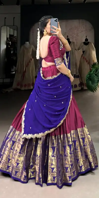 LNB 2032 Pink Color Narayan Pattu Zari Weaving Work Lehenga Choli Casual, Wedding, Party, Festive, Events Etc.4-6 Working Days@ 1999/-only | Lehenga, Bollywood Lehenga, Creative Lehenga, Designer Lehenga, Embroidered Lehenga, Party Wear Lehenga