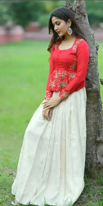 PC 496 White Red Color Chinon Thread Sequence Lehenga Choli Casual, Wedding, Festive, Events . Expected Delivery  4-6 Working Days @2049/- only                                                                                                                                             | Lehenga, Bollywood Lehenga, Creative Lehenga, Designer Lehenga, Embroidered Lehenga, Party Wear Lehenga