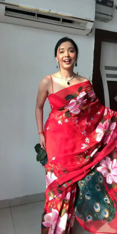  SC 227  Red Color Soft Organza Silk Ready To Wear Saree Casual, Wedding, Festive, Events . Expected Delivery  4-6 Working Days @1549/- only                                                                                                                                             | Sarees, Bollywood Sarees, Creative Sarees, Designer Sarees, Embroidered Sarees, Ethnic Saree, Modern Digital sarees, Party Wear Sarees