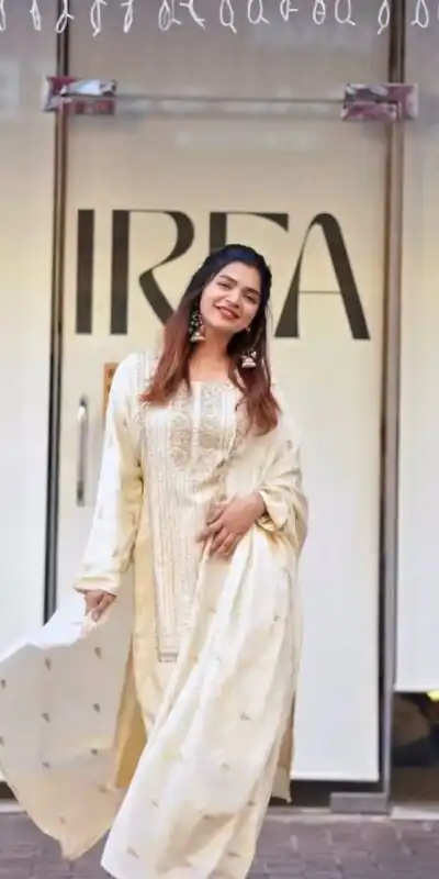 VLM 268 Half White Color Georgette With Embroidery Work Salwar Suit Casual, Wedding, Festive, Events . Expected Delivery  4-6 Working Days @2099/- only      | Jump Suits, Salwar suit, Designer Suits, Casual Suits, Creative suits, Palazzo Suits, Party Wear Suits, Patiala Suits, Straight Suits