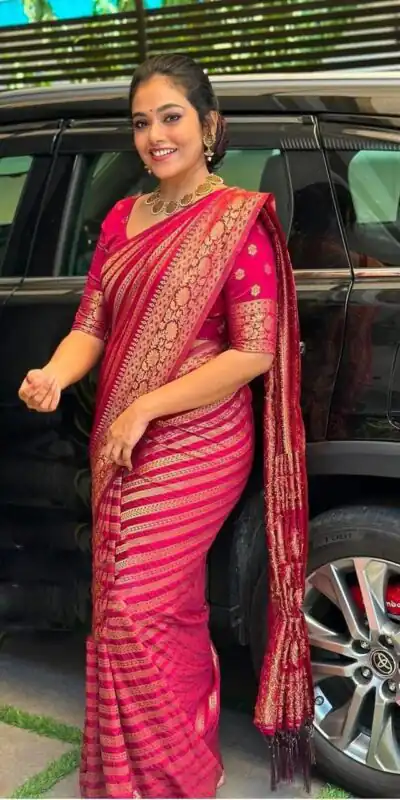 MS 503 Red Color Soft Litchi Silk On All Over Saree Casual, Wedding, Festive, Events . Expected Delivery  4-6 Working Days @1199/- only                                                                                                                                             | Sarees, Bollywood Sarees, Creative Sarees, Designer Sarees, Embroidered Sarees, Ethnic Saree, Modern Digital sarees, Party Wear Sarees