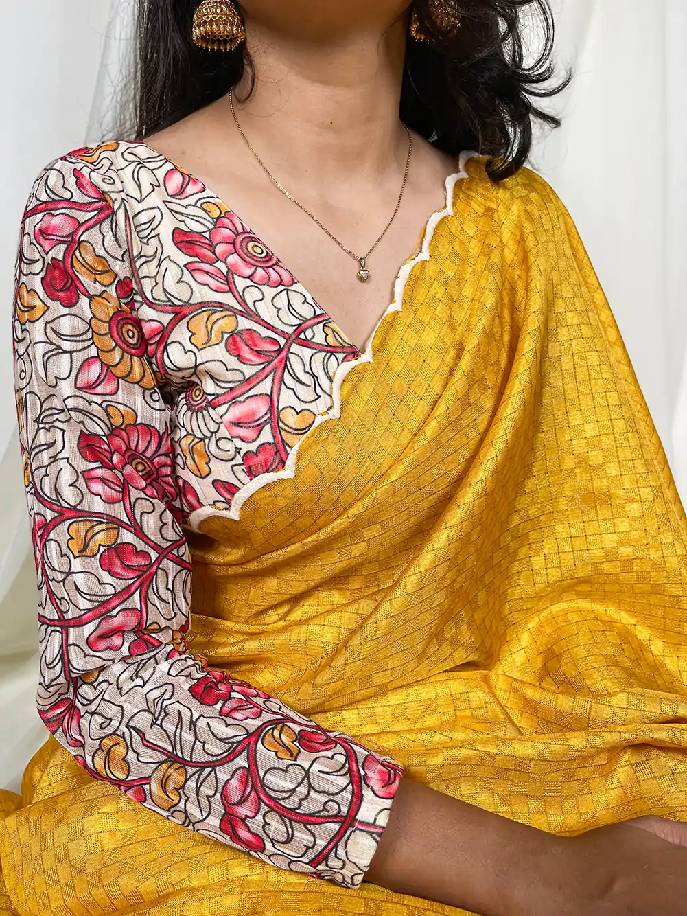 YNF 7706 Yellow Color Gadwall Chex Arce Work Saree Casual, Wedding, Festive, Events . Expected Delivery  4-6 Working Days @1549/- only                                                                                                                                           | Sarees, Bollywood Sarees, Creative Sarees, Designer Sarees, Embroidered Sarees, Ethnic Saree, Modern Digital sarees, Party Wear Sarees