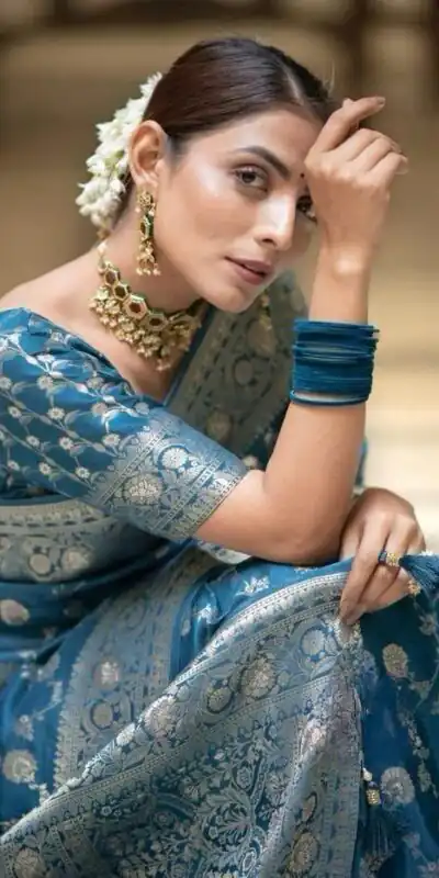 MS 483 Blue Color Soft Litchi Silk Kubera Pattu Saree Casual, Wedding, Festive, Events . Expected Delivery  4-6 Working Days @1199/- only                                                                                                                                             | Sarees, Bollywood Sarees, Creative Sarees, Designer Sarees, Embroidered Sarees, Ethnic Saree, Modern Digital sarees, Party Wear Sarees