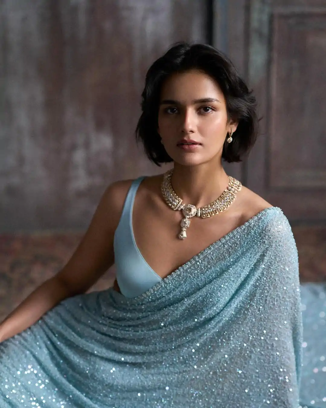 DF 3449Sky Blue Color Georgette Khichdi Sequence Work Saree Casual, Wedding, Festive, Events . Expected Delivery  4-6 Working Days @1899/- only                                                                                                                                           | Sarees, Bollywood Sarees, Creative Sarees, Designer Sarees, Embroidered Sarees, Ethnic Saree, Modern Digital sarees, Party Wear Sarees