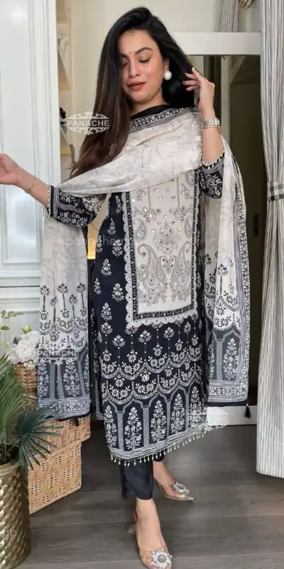 BE 337 White Color Chinon Printed Mirror Work Salwar Suit Casual, Wedding, Festive, Events . Expected Delivery  4-6 Working Days @1799/- only      | Jump Suits, Salwar suit, Designer Suits, Casual Suits, Creative suits, Palazzo Suits, Party Wear Suits, Patiala Suits, Straight Suits