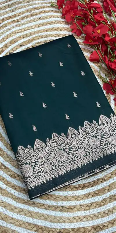 MB 1131 Green Color Banarasi Silk Zari Weaving Rich Pallu Saree Casual, Wedding, Festive, Events . Expected Delivery  4-6 Working Days @1899/- only                                                                                                                                             | Sarees, Bollywood Sarees, Creative Sarees, Designer Sarees, Embroidered Sarees, Ethnic Saree, Modern Digital sarees, Party Wear Sarees