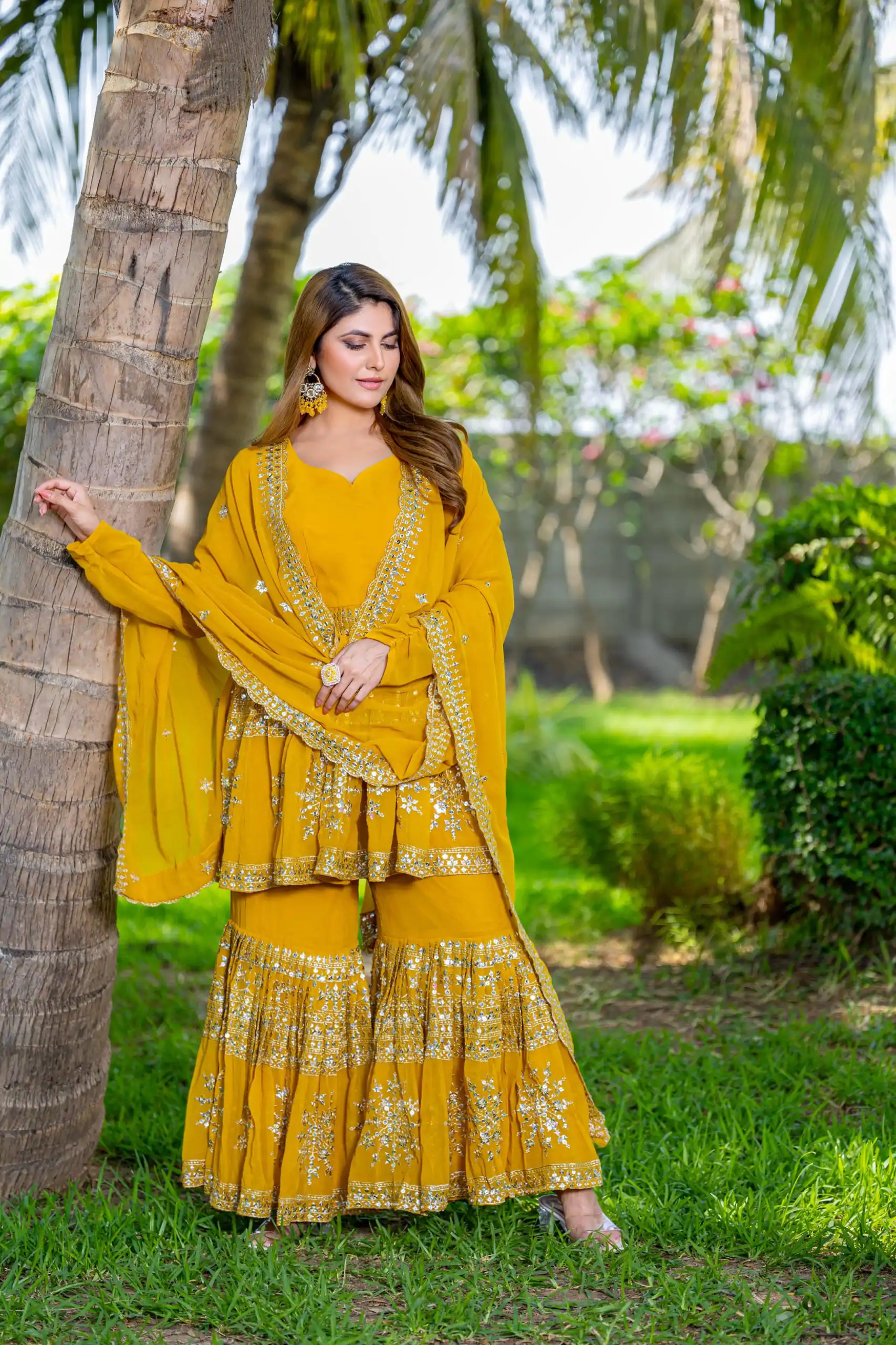Ram 094 Yellow Color Georgette 7mm Sequence Work Salwar Suit Casual, Wedding, Festive, Events . Expected Delivery  4-6 Working Days @2349/- only      | Jump Suits, Salwar suit, Designer Suits, Casual Suits, Creative suits, Palazzo Suits, Party Wear Suits, Patiala Suits, Straight Suits