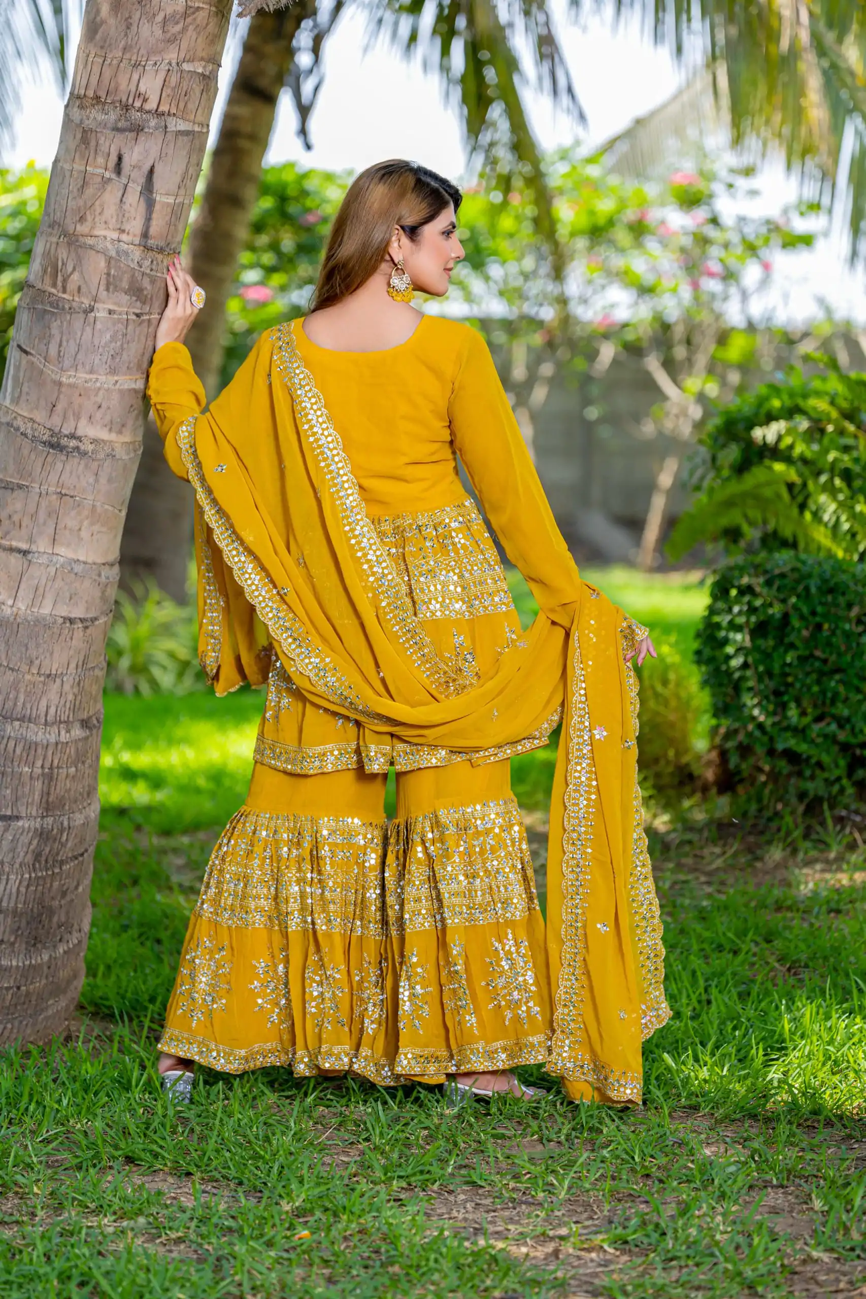 Ram 094 Yellow Color Georgette 7mm Sequence Work Salwar Suit Casual, Wedding, Festive, Events . Expected Delivery  4-6 Working Days @2349/- only      | Jump Suits, Salwar suit, Designer Suits, Casual Suits, Creative suits, Palazzo Suits, Party Wear Suits, Patiala Suits, Straight Suits