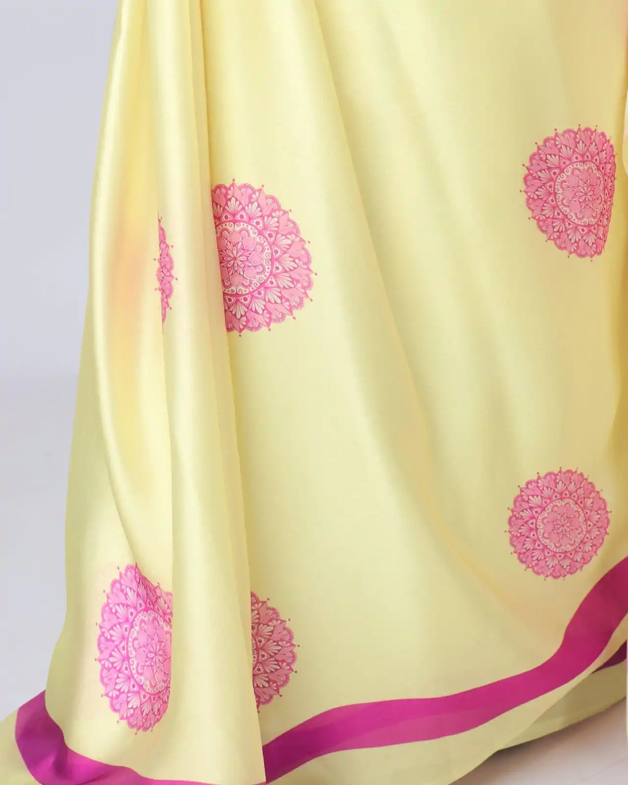 ST 1102B Lemon Yellow Color Japan Satin Digital Print Work Saree Casual, Wedding, Festive, Events . Expected Delivery  4-6 Working Days @1849/- only      | Sarees, Bollywood Sarees, Creative Sarees, Designer Sarees, Embroidered Sarees, Ethnic Saree, Modern Digital sarees, Party Wear Sarees