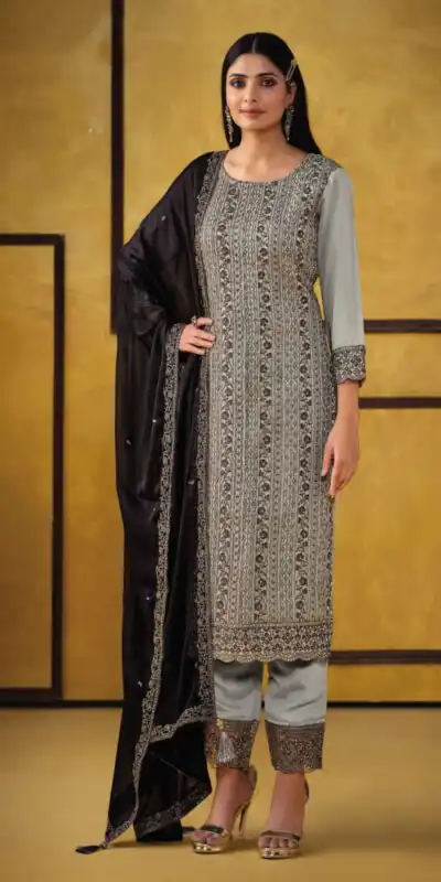 FC 5421 Light Blue Color Rangoli Coding Sequence Work Salwar Suit Casual, Wedding, Party, Festive, Events Etc.4-6 Working Days@ 2749/-only | Jump Suits, Salwar suit, Designer Suits, Casual Suits, Creative suits, Palazzo Suits, Party Wear Suits, Patiala Suits, Straight Suits