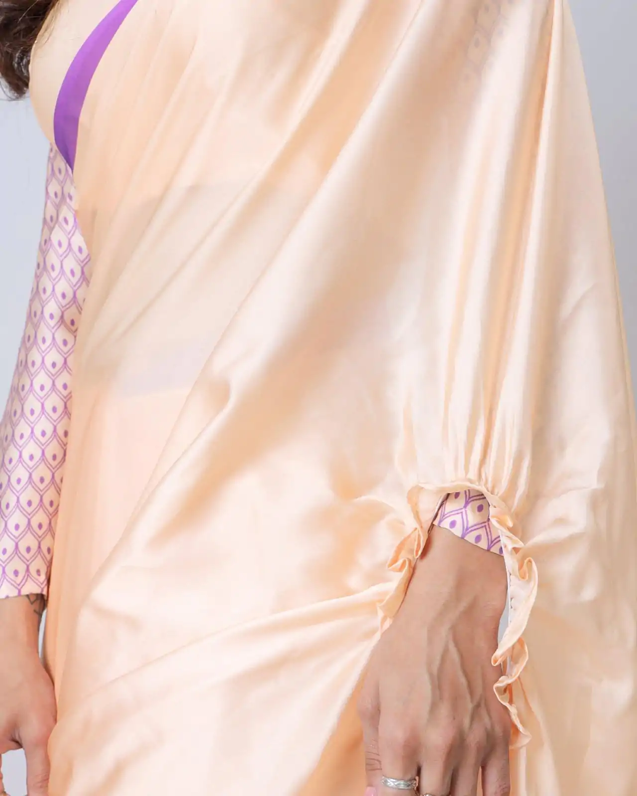 ST 1102B Light Peach Color Japan Satin Digital Print Work Saree Casual, Wedding, Festive, Events . Expected Delivery  4-6 Working Days @1849/- only      | Sarees, Bollywood Sarees, Creative Sarees, Designer Sarees, Embroidered Sarees, Ethnic Saree, Modern Digital sarees, Party Wear Sarees