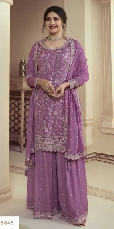 FC 66841 Light Violet Color Chinon Embroidery Multi Work Salwar Suit Casual, Wedding, Party, Festive, Events Etc.4-6 Working Days@ 2299/-only | Jump Suits, Salwar suit, Designer Suits, Casual Suits, Creative suits, Palazzo Suits, Party Wear Suits, Patiala Suits, Straight Suits