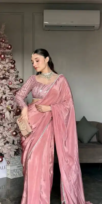 BE 335 Peach Color Crepe Silk With Kody Lace Work Saree Casual, Wedding, Festive, Events . Expected Delivery  4-6 Working Days @2099/- only                                                                                                                                           | Sarees, Bollywood Sarees, Creative Sarees, Designer Sarees, Embroidered Sarees, Ethnic Saree, Modern Digital sarees, Party Wear Sarees