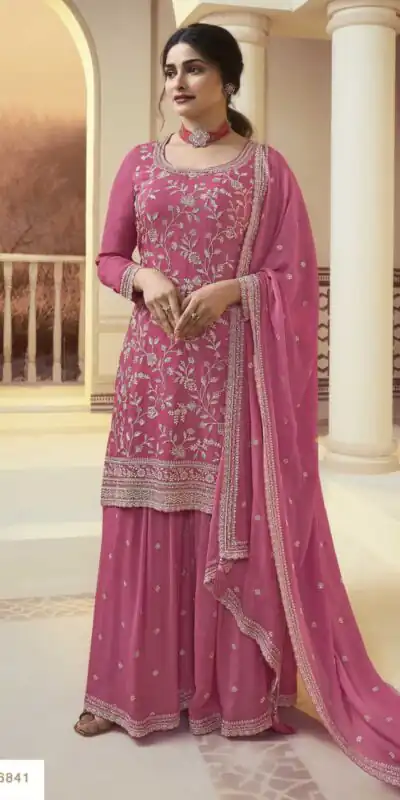 FC 66841 Pink Color Chinon Embroidery Multi Work Salwar Suit Casual, Wedding, Party, Festive, Events Etc.4-6 Working Days@ 2299/-only | Jump Suits, Salwar suit, Designer Suits, Casual Suits, Creative suits, Palazzo Suits, Party Wear Suits, Patiala Suits, Straight Suits