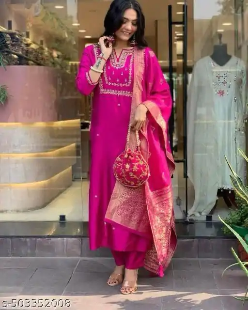 MF 749 Rani pink Color Roman Silk Coding Work Salwar Suit Casual, Wedding, Party, Festive, Events Etc.4-6 Working Days@ 1699/-only | Jump Suits, Salwar suit, Designer Suits, Casual Suits, Creative suits, Palazzo Suits, Party Wear Suits, Patiala Suits, Straight Suits