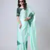 ST 1102B Sea Green Color Japan Satin Digital Print Work Saree Casual, Wedding, Festive, Events . Expected Delivery  4-6 Working Days @1849/- only      | Sarees, Bollywood Sarees, Creative Sarees, Designer Sarees, Embroidered Sarees, Ethnic Saree, Modern Digital sarees, Party Wear Sarees