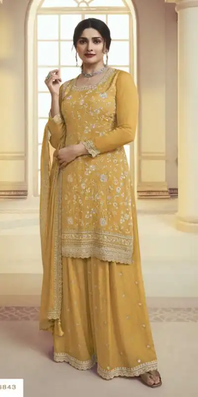 FC 66841 Yellow Color Chinon Embroidery Multi Work Salwar Suit Casual, Wedding, Party, Festive, Events Etc.4-6 Working Days@ 2299/-only | Jump Suits, Salwar suit, Designer Suits, Casual Suits, Creative suits, Palazzo Suits, Party Wear Suits, Patiala Suits, Straight Suits