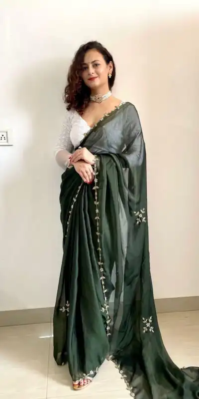  AC Resham Green Color Rangoli Silk Handwork Cutwork Pearl Saree Casual, Wedding, Festive, Events . Expected Delivery  4-6 Working Days @1999/- only                                                                                                                                             | Sarees, Bollywood Sarees, Creative Sarees, Designer Sarees, Embroidered Sarees, Ethnic Saree, Modern Digital sarees, Party Wear Sarees