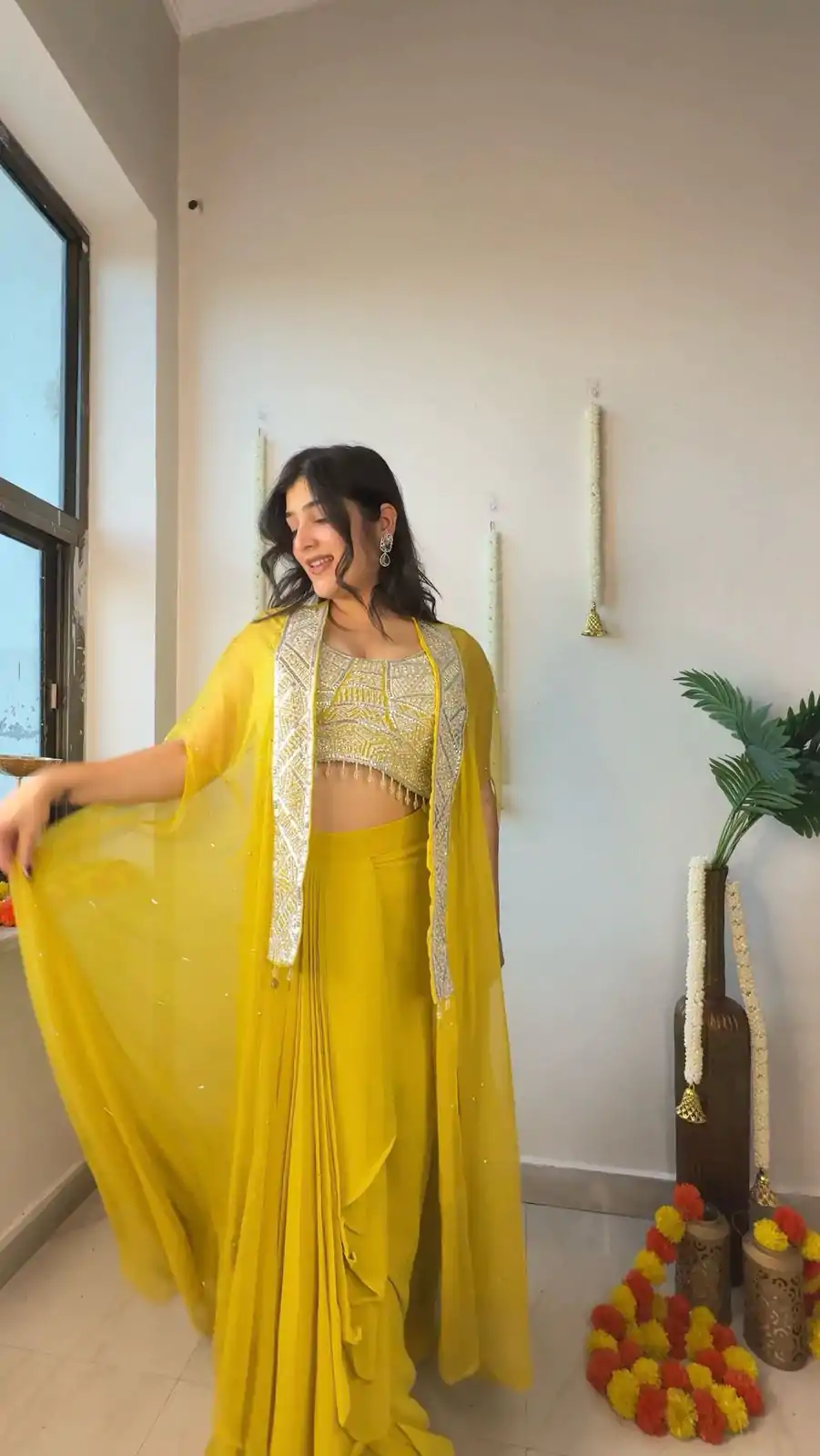 LG 1931 Yellow Color Georgette Sequence Work On Front Dhoti Suit Casual, Wedding, Festive, Events . Expected Delivery  4-6 Working Days @1999/- only      | Jump Suits, Salwar suit, Designer Suits, Casual Suits, Creative suits, Palazzo Suits, Party Wear Suits, Patiala Suits, Straight Suits