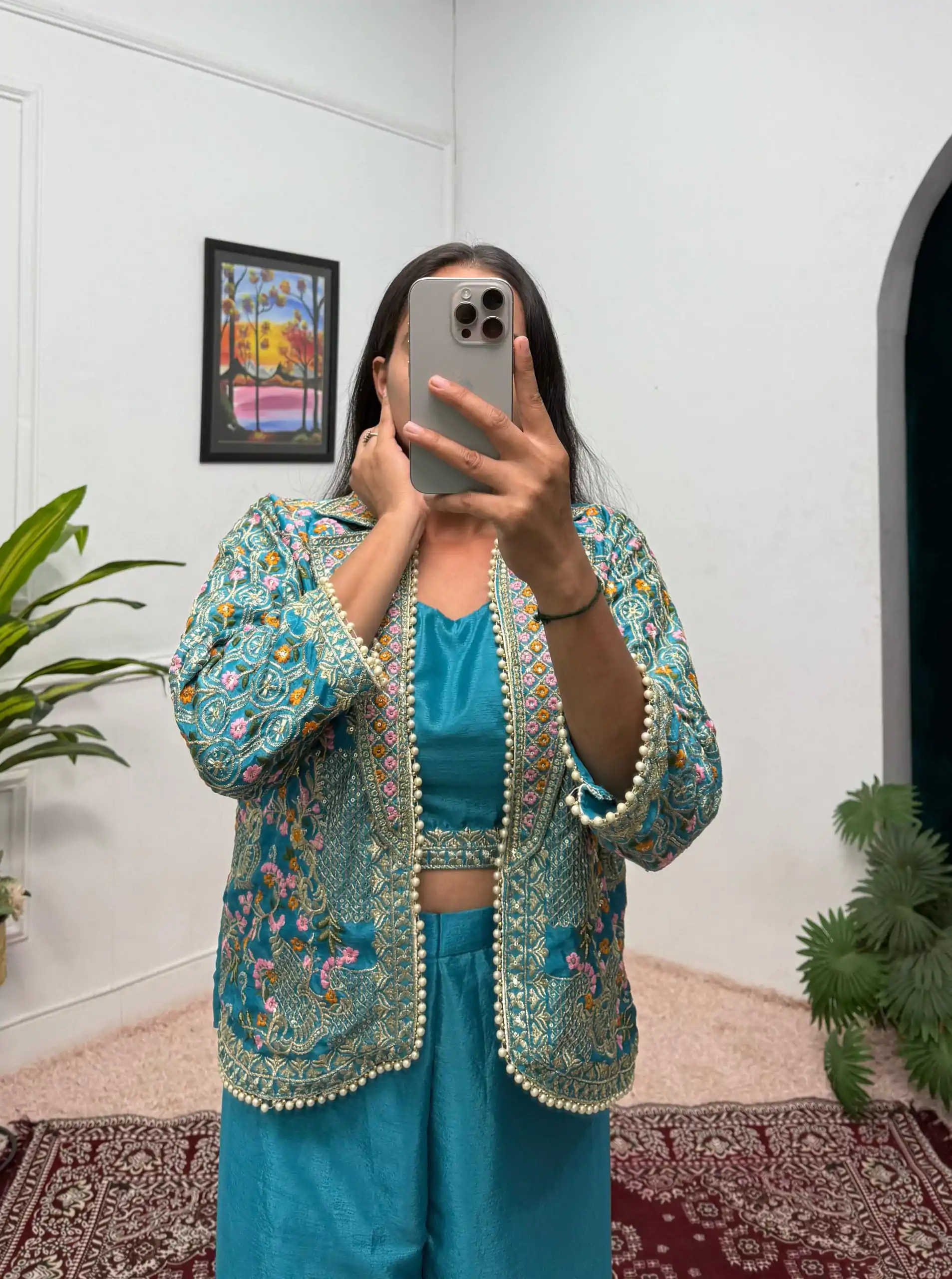 ST 1096 Blue Color Chinon Embroidery Work With Moti Lace Salwar Suit Casual, Wedding, Festive, Events . Expected Delivery  4-6 Working Days @1999/- only      | Jump Suits, Salwar suit, Designer Suits, Casual Suits, Creative suits, Palazzo Suits, Party Wear Suits, Patiala Suits, Straight Suits