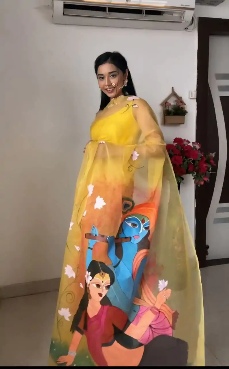 SC 237 Yellow Color Soft Organza Silk Ready To Wear Saree Casual, Wedding, Festive, Events . Expected Delivery  4-6 Working Days @1549/- only                                                                                                                                             | Sarees, Bollywood Sarees, Creative Sarees, Designer Sarees, Embroidered Sarees, Ethnic Saree, Modern Digital sarees, Party Wear Sarees