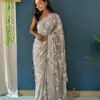 JR 629 Grey Color Georgette Sequence Work Saree Casual, Wedding, Festive, Events . Expected Delivery  4-6 Working Days @1749/- only                                                                                                                                           | Sarees, Bollywood Sarees, Creative Sarees, Designer Sarees, Embroidered Sarees, Ethnic Saree, Modern Digital sarees, Party Wear Sarees