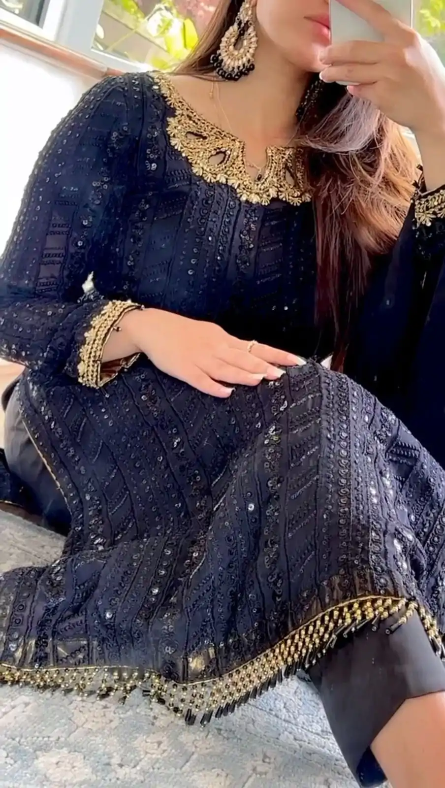 RTC 5702 Black Color Georgette Thread Sequence Work Salwar Suit Wedding, Party, Festive, Events Etc. Expected Delivery 4-6 Working Days @2099/- | Jump Suits, Salwar suit, Designer Suits, Casual Suits, Creative suits, Palazzo Suits, Party Wear Suits, Patiala Suits, Straight Suits