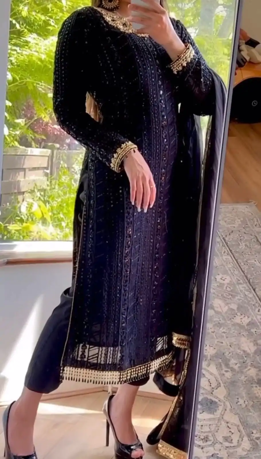 RTC 5702 Black Color Georgette Thread Sequence Work Salwar Suit Wedding, Party, Festive, Events Etc. Expected Delivery 4-6 Working Days @2099/- | Jump Suits, Salwar suit, Designer Suits, Casual Suits, Creative suits, Palazzo Suits, Party Wear Suits, Patiala Suits, Straight Suits