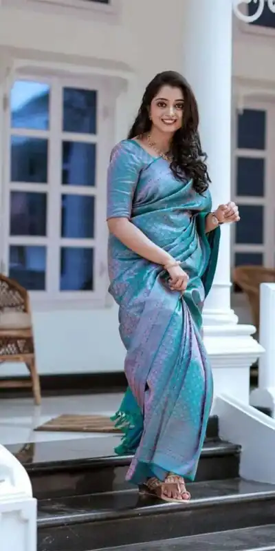 KP 5016 Blue Color Soft Litchi Silk jacquard Work On All Over Saree Casual, Wedding, Festive, Events . Expected Delivery  4-6 Working Days @1399/- only                                                                                                                                             | Sarees, Bollywood Sarees, Creative Sarees, Designer Sarees, Embroidered Sarees, Ethnic Saree, Modern Digital sarees, Party Wear Sarees