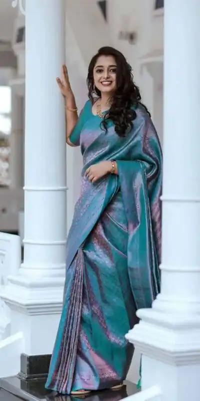 KP 5016 Blue Color Soft Litchi Silk jacquard Work On All Over Saree Casual, Wedding, Festive, Events . Expected Delivery  4-6 Working Days @1399/- only                                                                                                                                             | Sarees, Bollywood Sarees, Creative Sarees, Designer Sarees, Embroidered Sarees, Ethnic Saree, Modern Digital sarees, Party Wear Sarees
