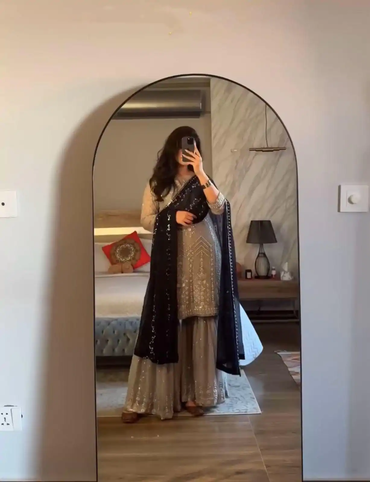 SRK 5246 Grey Color Faux Georgette Embroidery Sequence Beads Work Salwar Suit Casual, Wedding, Party, Festive, Events Etc.4-6 Working Days@ 2099/-only | Jump Suits, Salwar suit, Designer Suits, Casual Suits, Creative suits, Palazzo Suits, Party Wear Suits, Patiala Suits, Straight Suits