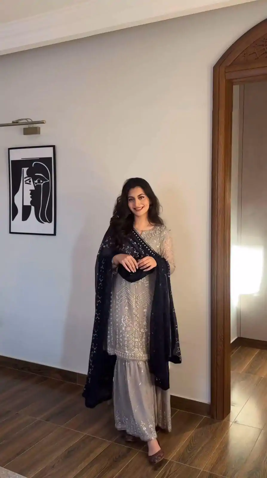 SRK 5246 Grey Color Faux Georgette Embroidery Sequence Beads Work Salwar Suit Casual, Wedding, Party, Festive, Events Etc.4-6 Working Days@ 2099/-only | Jump Suits, Salwar suit, Designer Suits, Casual Suits, Creative suits, Palazzo Suits, Party Wear Suits, Patiala Suits, Straight Suits