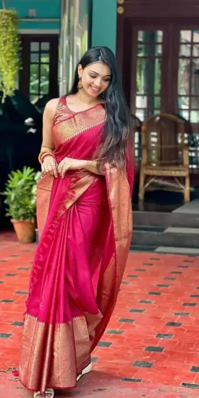 KP 3042 Red Color Soft Litchi Silk Jacquard Work Saree Casual, Wedding, Festive, Events . Expected Delivery  4-6 Working Days @1349/- only                                                                                                                                           | Sarees, Bollywood Sarees, Creative Sarees, Designer Sarees, Embroidered Sarees, Ethnic Saree, Modern Digital sarees, Party Wear Sarees