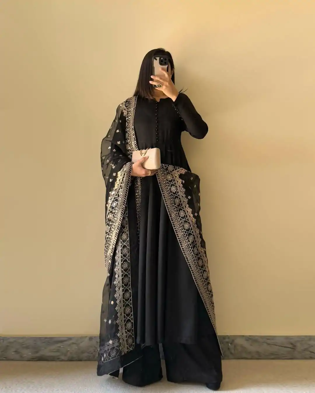 KD 1502 Black Chinon Silk With Inner Plain Anarkali Gown Casual, Wedding, Festive, Events . Expected Delivery  4-6 Working Days @1999/- only      | Jump Suits, Salwar suit, Designer Suits, Casual Suits, Creative suits, Palazzo Suits, Party Wear Suits, Patiala Suits, Straight Suits