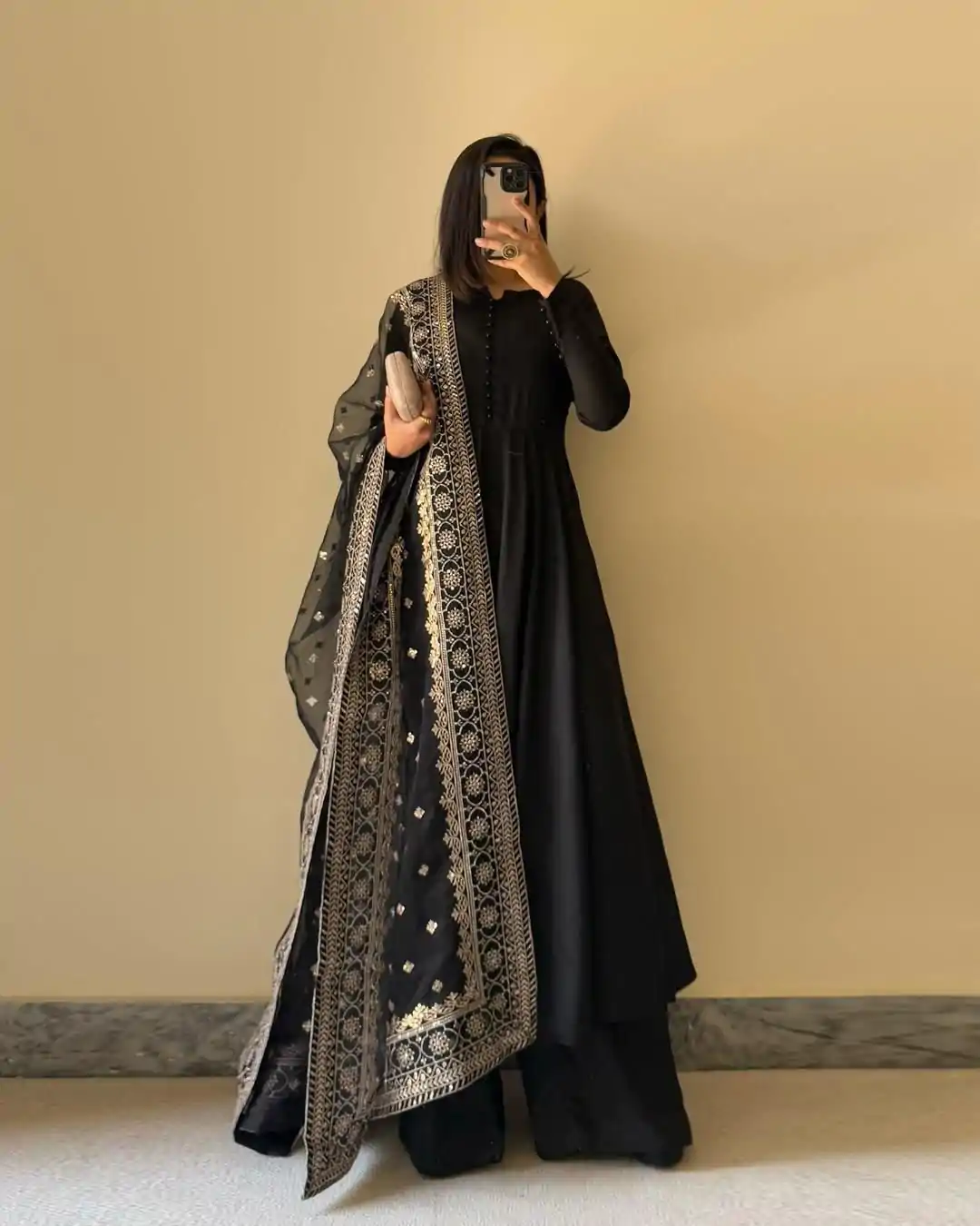 KD 1502 Black Chinon Silk With Inner Plain Anarkali Gown Casual, Wedding, Festive, Events . Expected Delivery  4-6 Working Days @1999/- only      | Jump Suits, Salwar suit, Designer Suits, Casual Suits, Creative suits, Palazzo Suits, Party Wear Suits, Patiala Suits, Straight Suits