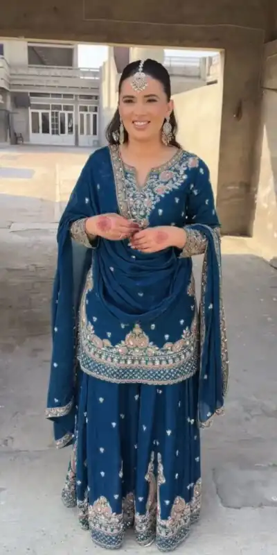 RTC 5852 Royal Blue Color Chinon Silk Thread Sequence Work Salwar Suit Casual, Wedding, Festive, Events . Expected Delivery  4-6 Working Days @2099/- only      | Jump Suits, Salwar suit, Designer Suits, Casual Suits, Creative suits, Palazzo Suits, Party Wear Suits, Patiala Suits, Straight Suits