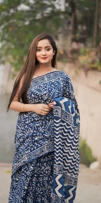 SC 404 Blue Color Soft Linen Silk Digital Print Saree Casual, Wedding, Festive, Events . Expected Delivery  4-6 Working Days @1599/- only                                                                                                                                           | Sarees, Bollywood Sarees, Creative Sarees, Designer Sarees, Embroidered Sarees, Ethnic Saree, Modern Digital sarees, Party Wear Sarees