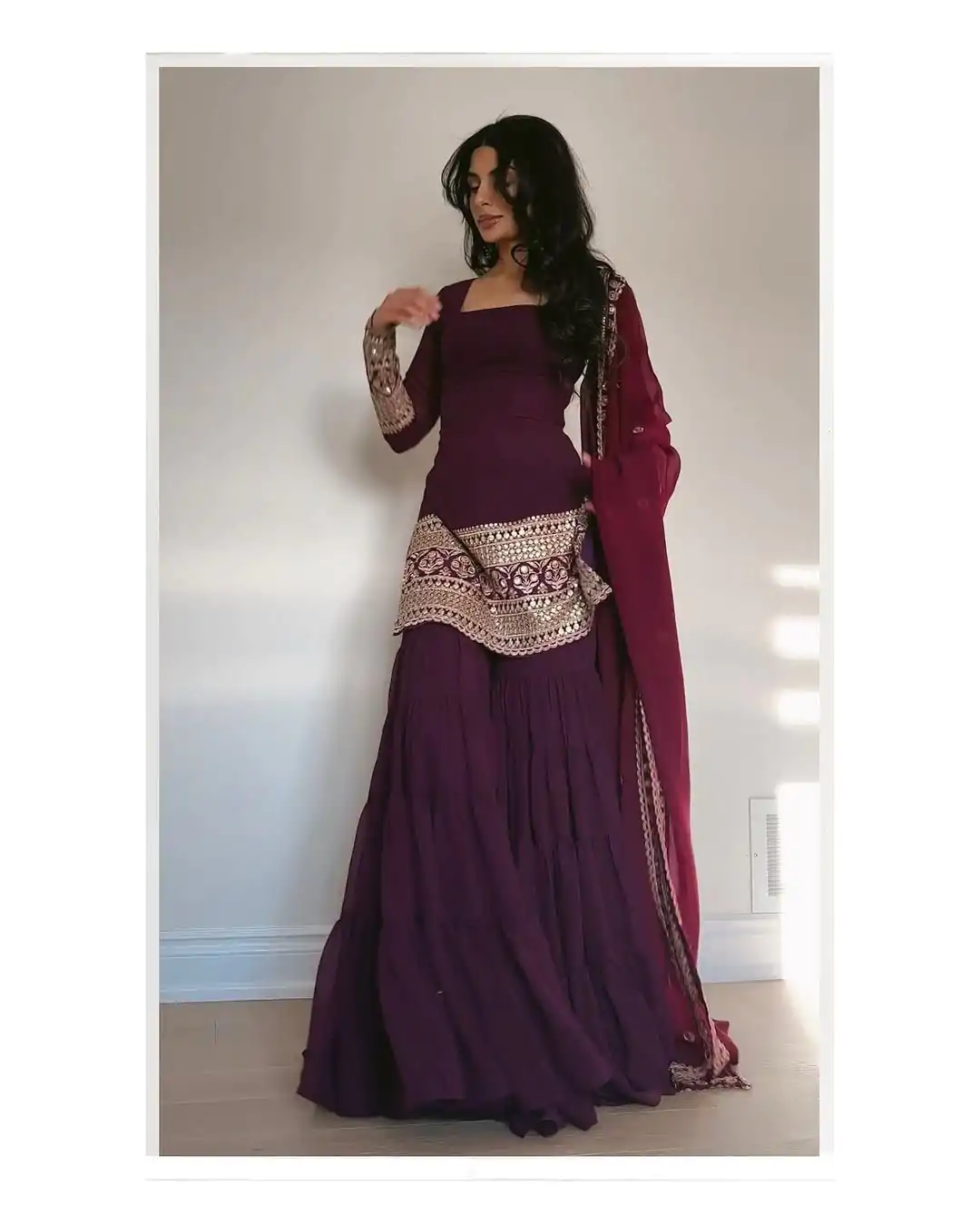 RTC 5662 Wine Color Georgette Thread Sequence Salwar Suit Casual, Wedding, Festive, Events . Expected Delivery  4-6 Working Days @1949/- only      | Jump Suits, Salwar suit, Designer Suits, Casual Suits, Creative suits, Palazzo Suits, Party Wear Suits, Patiala Suits, Straight Suits