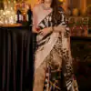 BT 410 Cream Color Vichitra Silk Digital Prints Work Saree Casual, Wedding, Festive, Events . Expected Delivery  4-6 Working Days @1624/- only                                                                                                                                           | Sarees, Bollywood Sarees, Creative Sarees, Designer Sarees, Embroidered Sarees, Ethnic Saree, Modern Digital sarees, Party Wear Sarees